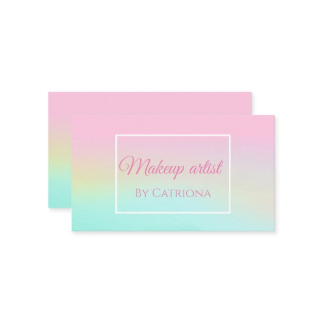 Holography Unicorn Visitkort (Fram/Back In Situ)