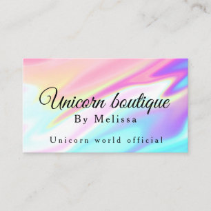 Holography Unicorn Visitkort