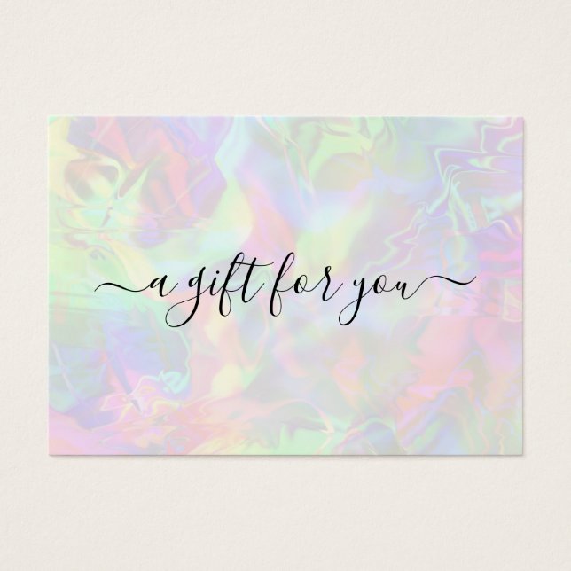 HoloGraply Girly Trendig Business Gift Certificate Visitkort (Framsidan)