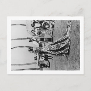 Holoku Hula Dansare med band FotoHawaii Vykort