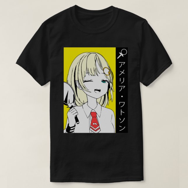 Hololive EN Amelia Watson    T Shirt (Design framsida)