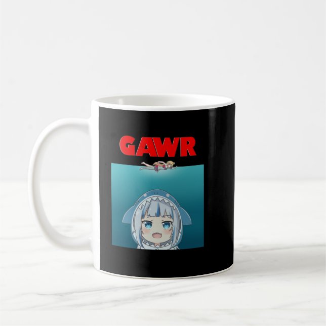 Hololive EN - Gawr Gura Parody Kaffemugg (Vänster)