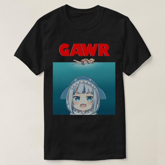 Hololive EN - Gawr Gura Parody T Shirt (Design framsida)