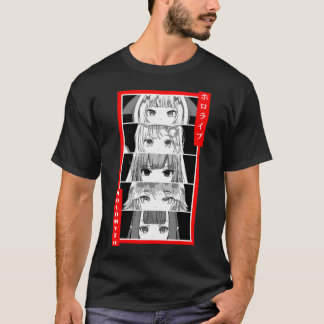 Hololive EN Holomyth Black _amp_ White Panel T Shirt