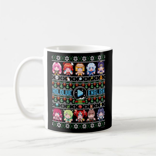 Hololive English Ugly Black Kaffemugg (Vänster)