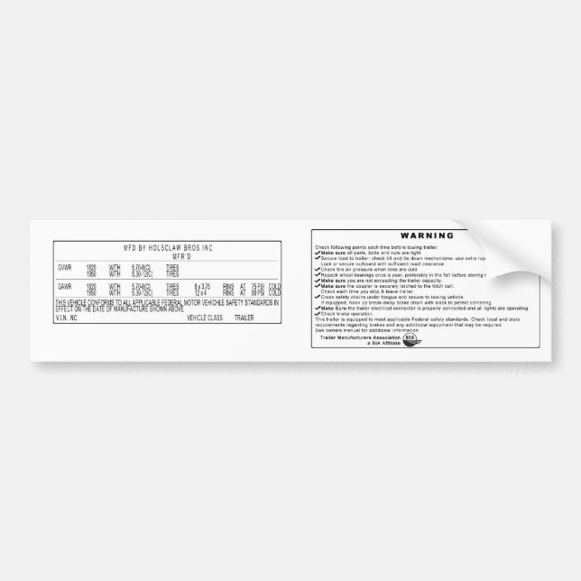 Holsclaw klistermärke (Framsidan)