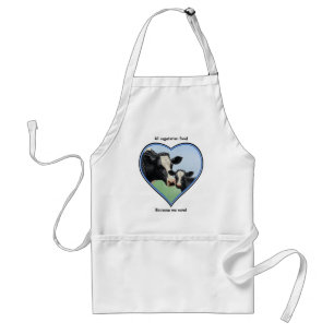 Holstein Calf & Cow Blue Heart Vegetarian Förkläde
