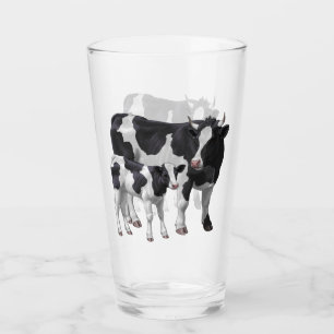 Holstein Cow & Cute Calf Glaskopp