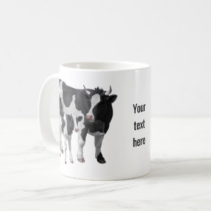 Holstein Cow & Cute Calf Kaffemugg