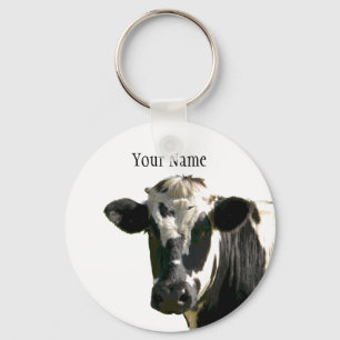 Holstein Cow Farm Animal Dairy Black & White Nyckelring