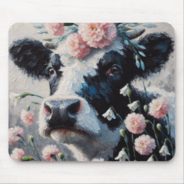 Holstein Cow i Flowers Farm Farmhouse Painting Musmatta