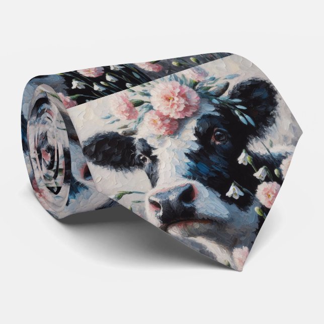 Holstein Cow i Flowers Farm Farmhouse Painting Slips (Rullad)