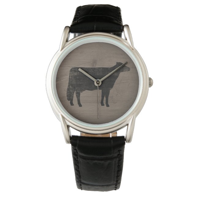 Holstein Cow Silhouette Armbandsur (Framsida)