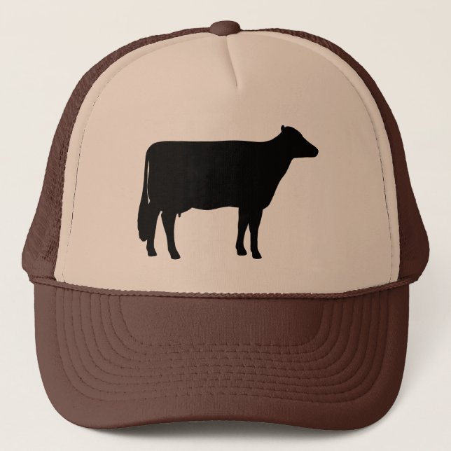 Holstein Cow Silhouette Farm Animal Farmers Hat Keps (Framsida)