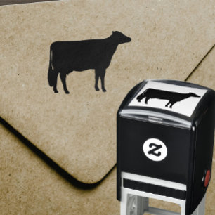 Holstein Cow Silhouette Självfärgande Stämpel