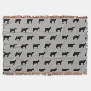 Holstein Cow Silhouettes Mönster Throw Blanket Filt