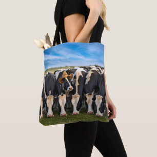 Holstein Cow Wearing a Cowboy Hat Tygkasse