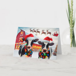 Holstein Cows-julkort Helgkort