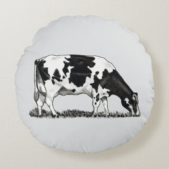 Holstein Dairy Cow Rund Kudde (Framsidan)