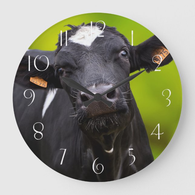 Holstein Fresian Cow Stor Klocka (Framsida)