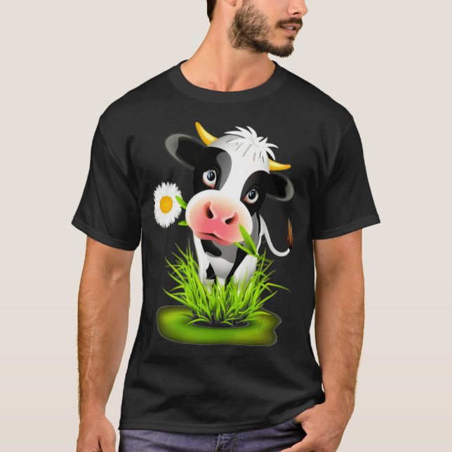Holstein Friesian cattle Cow-Farmer holstein  T Shirt (Framsida)