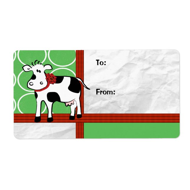 Holstein Helgdag Cute-Tecknaden Julko Fraktsedel (Framsidan)