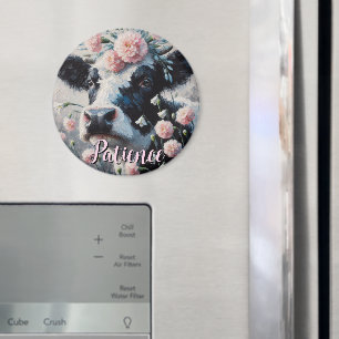 Holstein Ko Blommor Gård Gårdshus Personlig Magnet