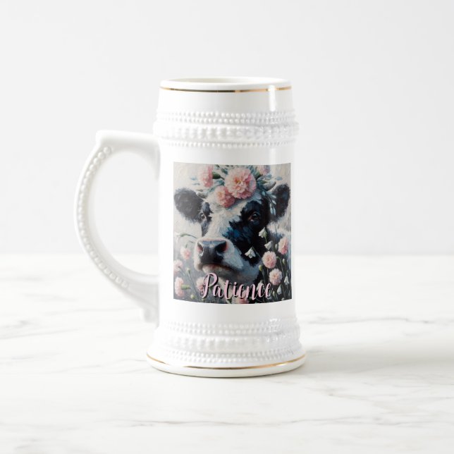 Holstein Ko Blommor Gård Gårdshus Personlig Sejdel (Vänster)