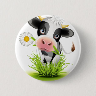 Holstein ko i gräs knapp