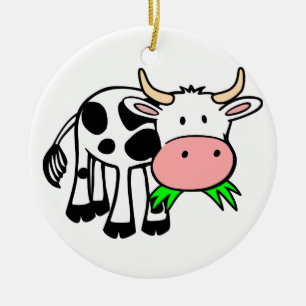 Holstein ko julgransprydnad keramik