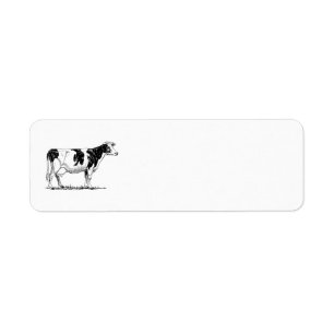Holstein ko returadress etikett
