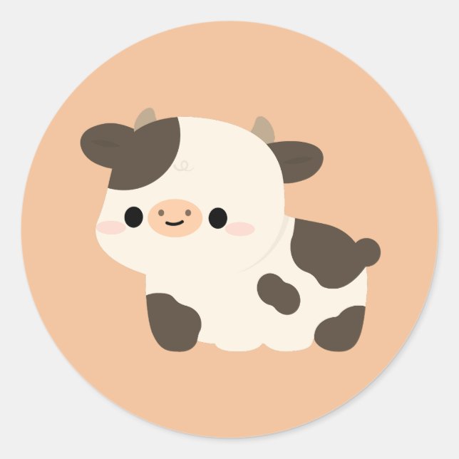 Holstein Ko Runt Klistermärke (Framsida)