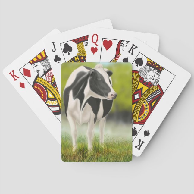 Holstein Mjölk Cow-uppspelningskort Casinokort (Baksidan)