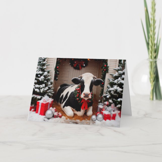 Holstein Redo till jul! Helgkort (Framsida)