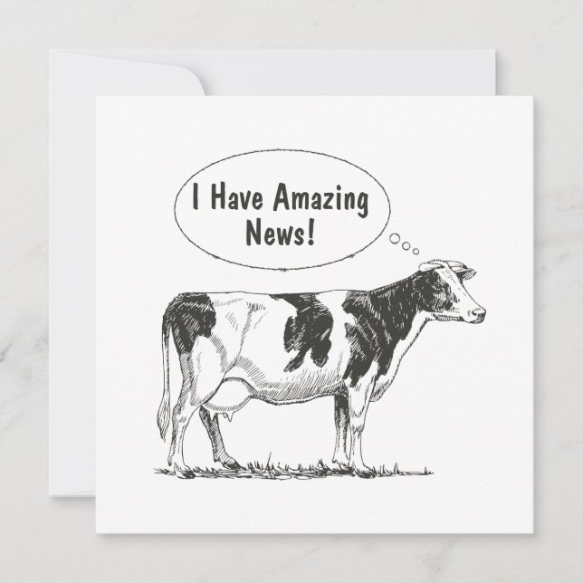 Holstein Tänka Cow anpassa den Meddelande (Framsida)