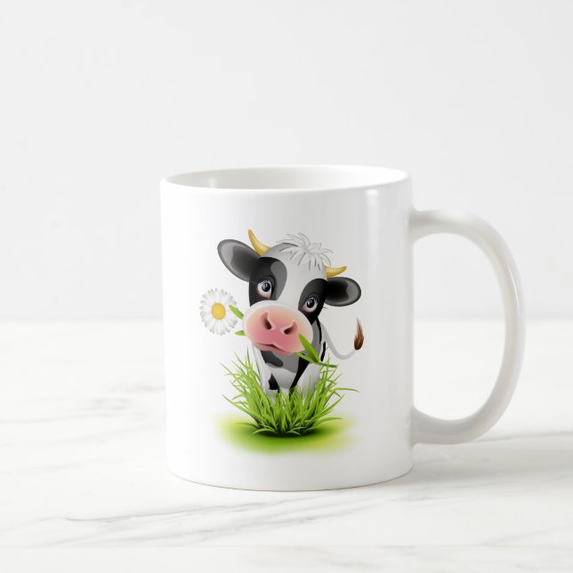 Holsteinko i gräs kaffemugg (Höger)