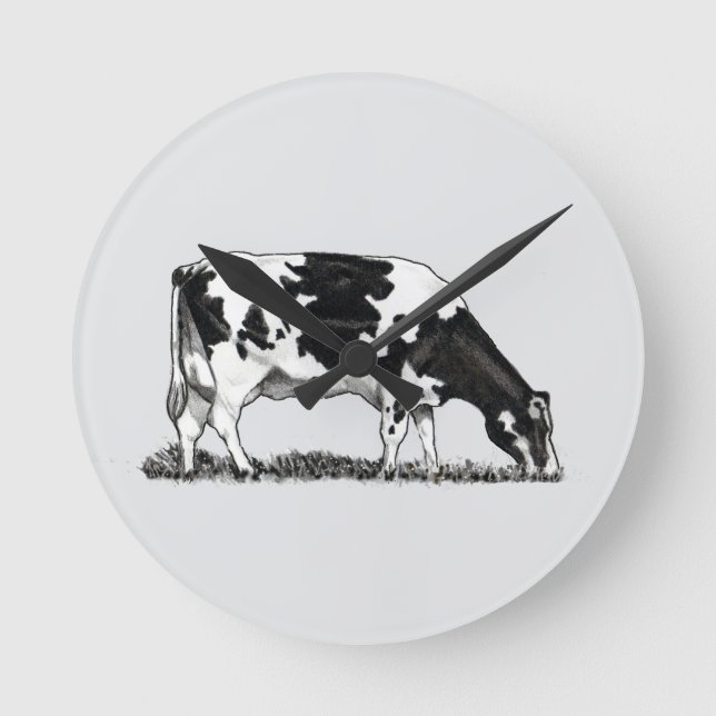 Holsteinmjölkko Rund Klocka (Framsida)