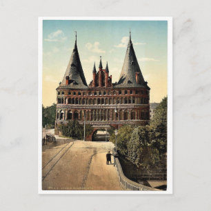 Holstengate, Lubeck, Tyskland klassisk Photochrom Vykort