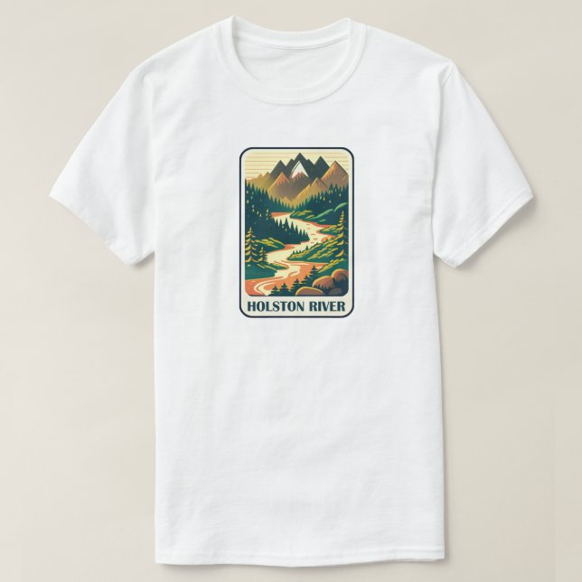 Holston River Tennessee Färger T Shirt (Design framsida)
