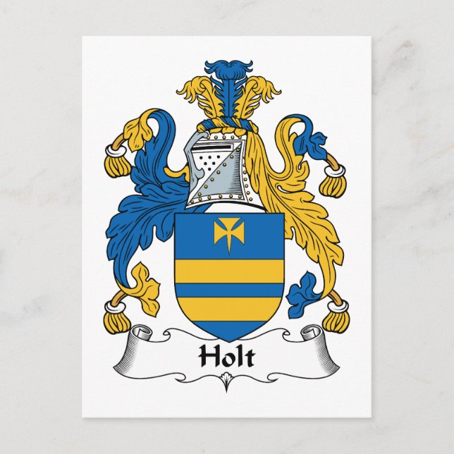 Holt Family Crest Vykort (Framsida)