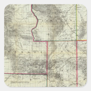 Holts nya karta, Wyoming Fyrkantigt Klistermärke