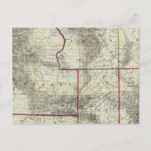 Holts nya Karta, Wyoming Vykort (Framsida)