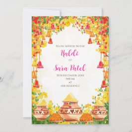 Holud-inbjudningar som Haldi-inbjudningar & Haldi- Inbjudningar