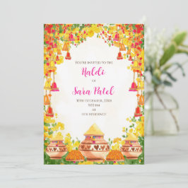 Holud-inbjudningar som Haldi-inbjudningar & Haldi- Inbjudningar