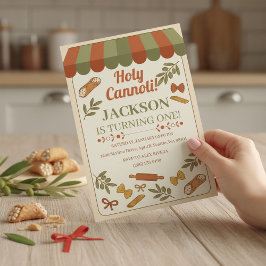 Holy Cannoli! First Birthday  Inbjudningar