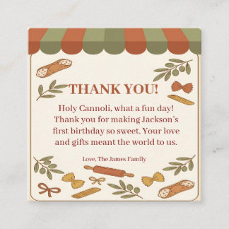 Holy Cannoli! First Birthday  Tilläggskort