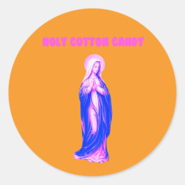 Holy Cotton Candy Vierge Marie Rose et Bleue Runt Klistermärke