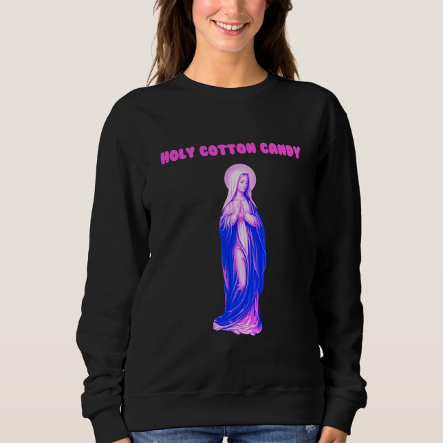 Holy Cotton Candy Vierge Marie Rose et Bleue T Shirt (Framsida)