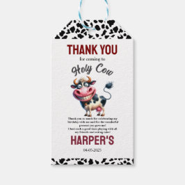 Holy Cow! 1st Birthday | Farm Animal Party Presentetikett