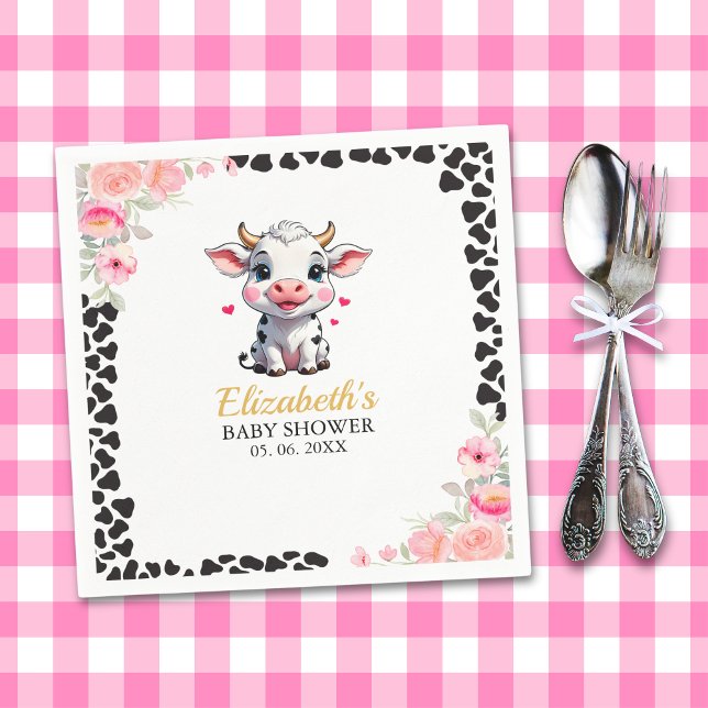 Holy Cow , Adorable Cow Baby shower  Pappersservett (Skapare uppladdad)